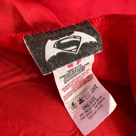 Vintage Red Superman Kids Costume Cape One Size Halloween Super Heroes - Picture 6 of 9